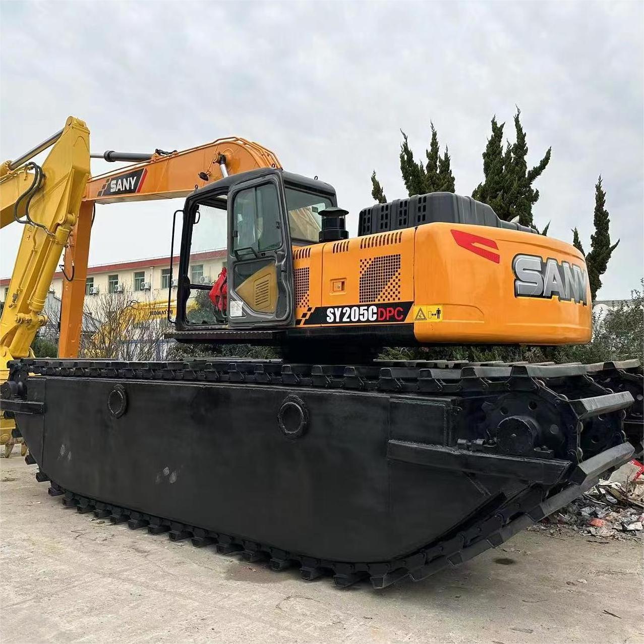 Original Amphibious Excavator SY205C Dredge Boat Excavators For Sale