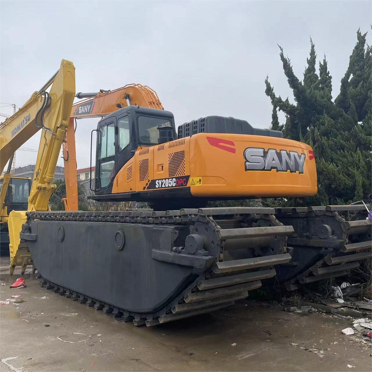 Original Amphibious Excavator SY205C Dredge Boat Excavators For Sale