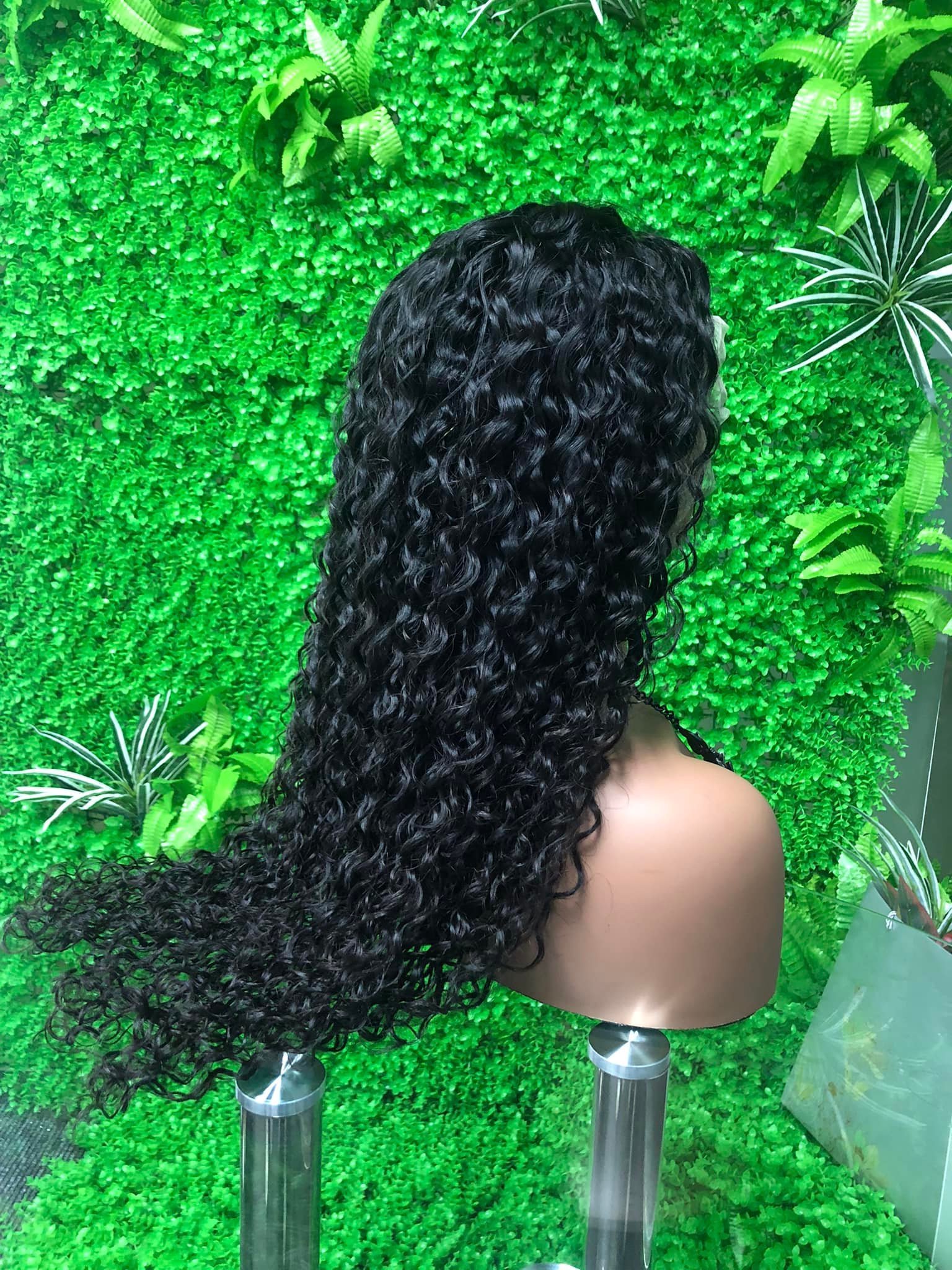 Wig Vietnamese Raw Hair Water Wavy Virgin Human Hair 130% Density Full Lace Wig Straight Hair For Black Women