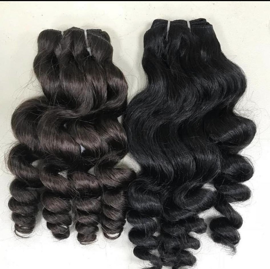 Big Christmas sale bouncy curly hair bundles machine genius weft hair extensions wholesale virgin raw Vietnamese human hai