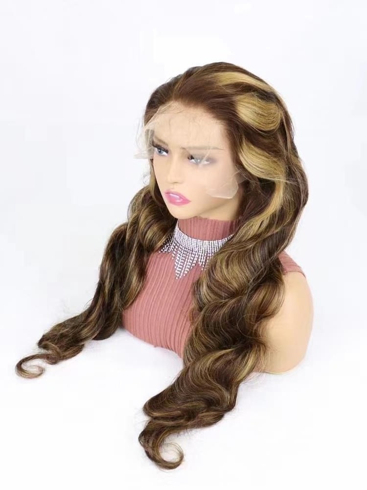 Hot Sale Fashion Curly Synthetic Wigs Frontal Lace Wigs 13x4 inches Ombre High Quality Hair Wigs For White Women