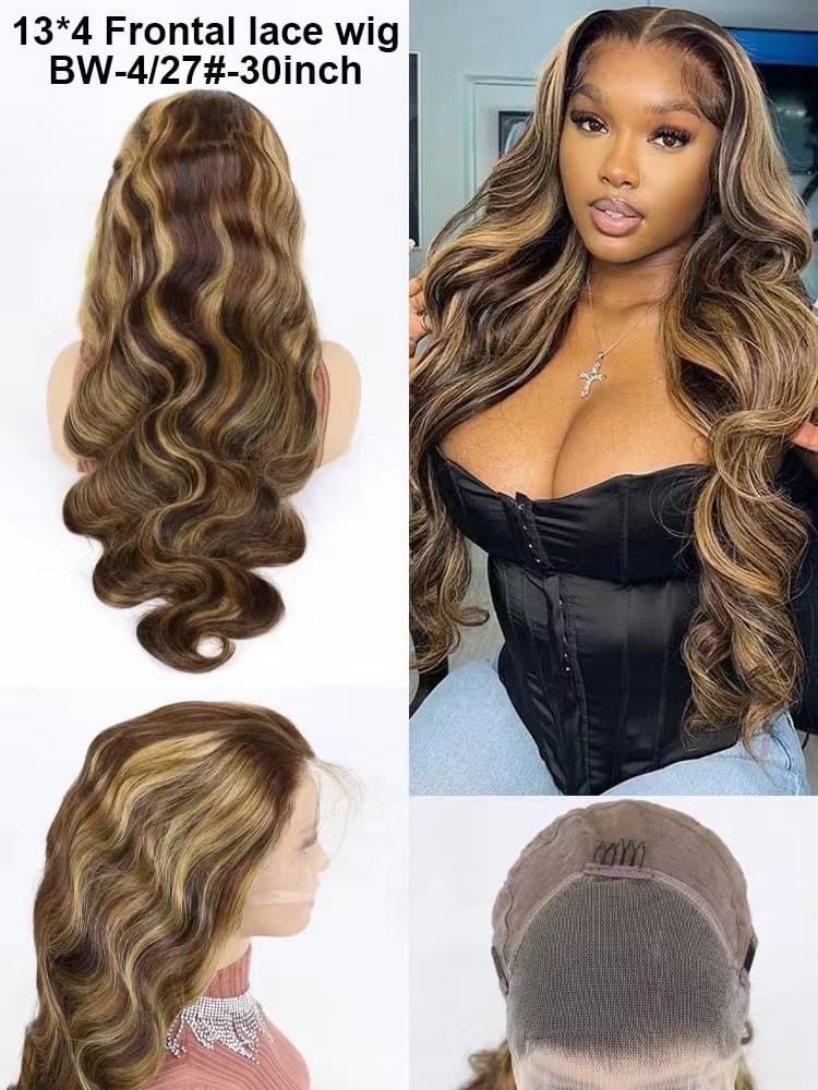 Hot Sale Fashion Curly Synthetic Wigs Frontal Lace Wigs 13x4 inches Ombre High Quality Hair Wigs For White Women