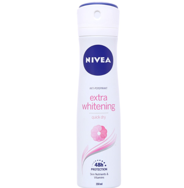 Deodorant Spray Nivea Whitening 48h Protection Skin Nutrients And Vitamins 150ml x 12 pcs