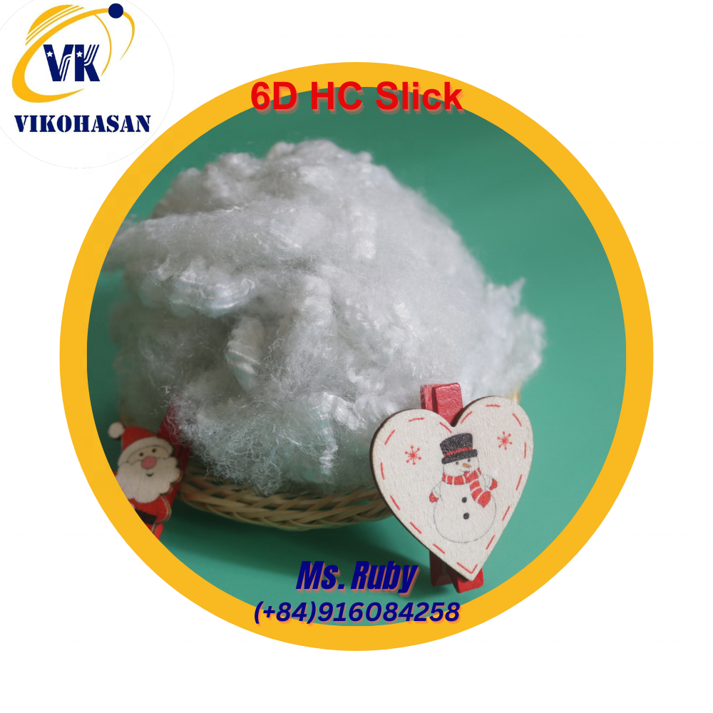 High Quality 6D HC Slick White Recycled Holow Conjugated Vikohasan PSF Manufacturer for filling toy pillow sofa glass cotton