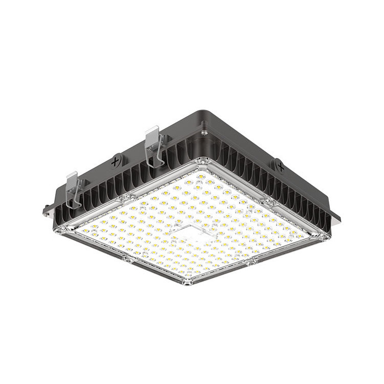 IP65 Aluminum LED Canopy Light for Parking Garage Tunnel Warehouse Gas Station Ceiling Mounted Products