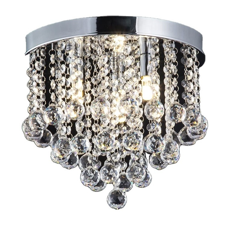 Crystal Chandelier Aisle Round Porch Grape Tassel Crystal Beads Pendant Lights Balcony Hall Ballroom Ceiling Lamp