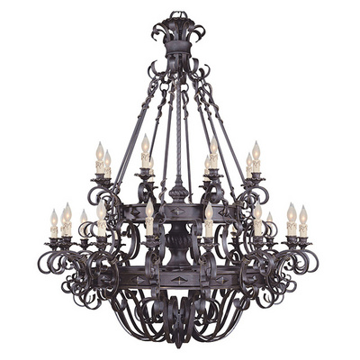 American Country Iron Pendant Lamp Dining Room Retro Black Chandelier Bedroom European-style Candle Pendant Ceiling Light for Ch