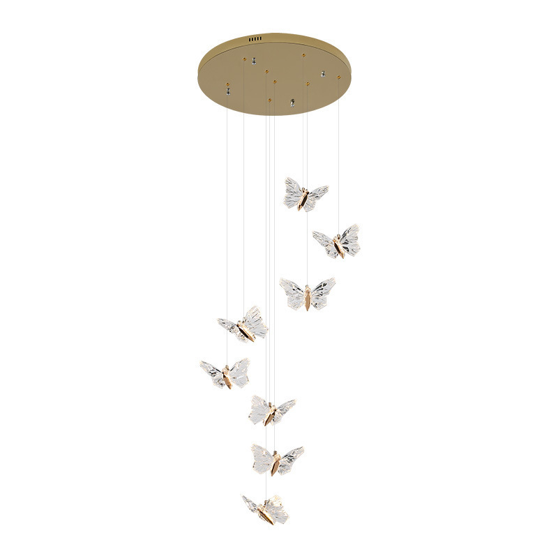 Nordic Modern Single Butterfly Acrylic Pendant Light Bedroom Hanging Lamp Living Room Decoration Bar Hotel LED Light Fixture