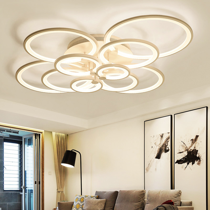 Hot selling design in 2020 Modern Indoor Acrylic Round Shape LED Ceiling Light Surface Mounted Modern Pendant Light For Bedroom