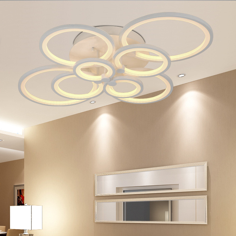 Hot selling design in 2020 Modern Indoor Acrylic Round Shape LED Ceiling Light Surface Mounted Modern Pendant Light For Bedroom