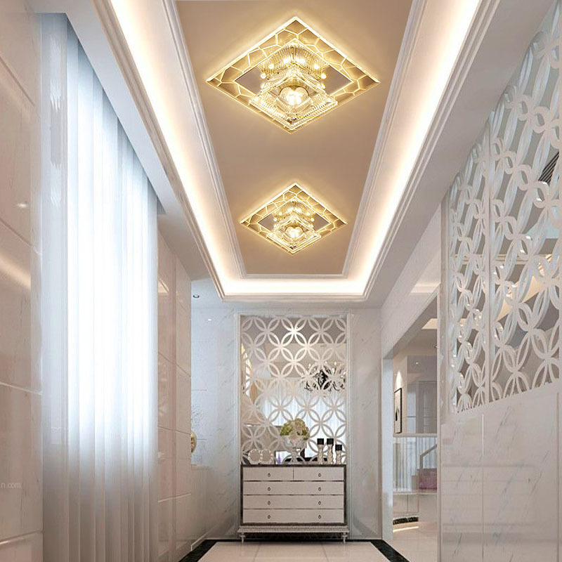 2022 15W Modern crystal chandeliers & pendant lights for bedroom, hallway, bar, kitchen, bathroom Recessed led ceiling light