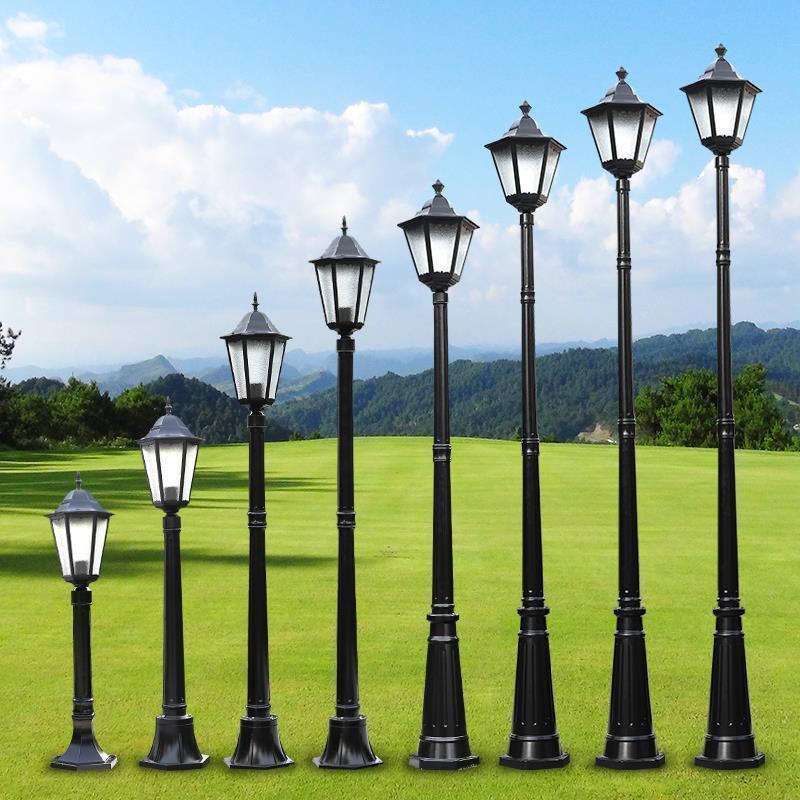 3 heads Outdoor LED Light Decorative Stainless Steel with high intensity Street Light and Pole 5 heads aluminum garden lamp