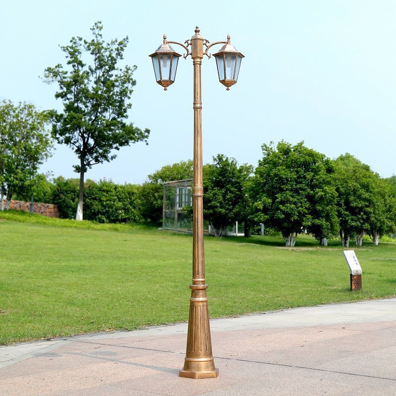 3 heads Outdoor LED Light Decorative Stainless Steel with high intensity Street Light and Pole 5 heads aluminum garden lamp