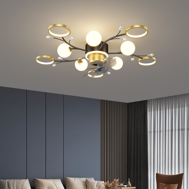 Modern LED Chandelier For Living Room Decoration Indoor Lighting Bedroom Loft Ring Flower Ceiling Lamp Kitchen Gold Hanging Lamp