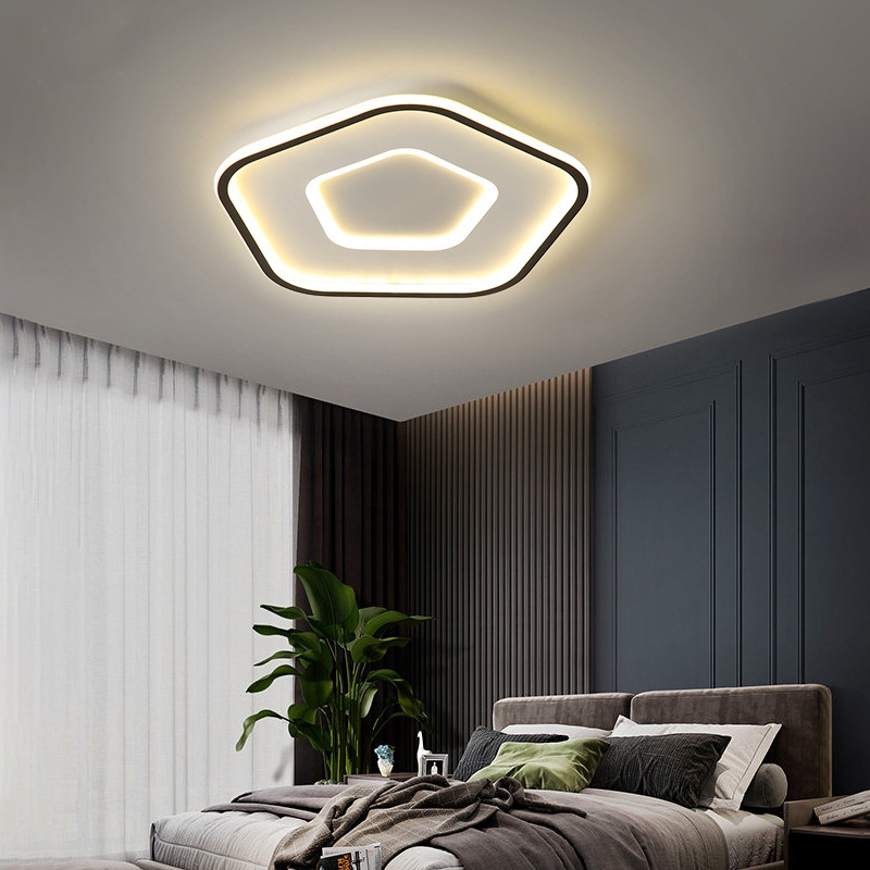 2021 Stepless Dimming Modern Simplicity Led Ceiling Lights For Living Room Bedroom Dining Room Led Black Ceiling Lamp