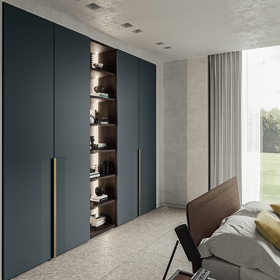 JY Modern Luxury Design Wardrobe Free Standing Customized Sliding Door Clothes Wardrobe with Drawers