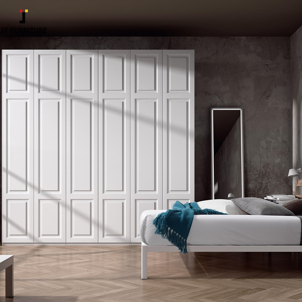 High Glossy European Design PET Material Wardrobe Ready to Assemble American Standard for Bedroom Furniture Export to US