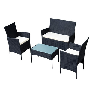 Outdoor furniture set - 4 Pieces Patio Furniture Set - Rattan Outdoor Table and Chairs for Yard High quality