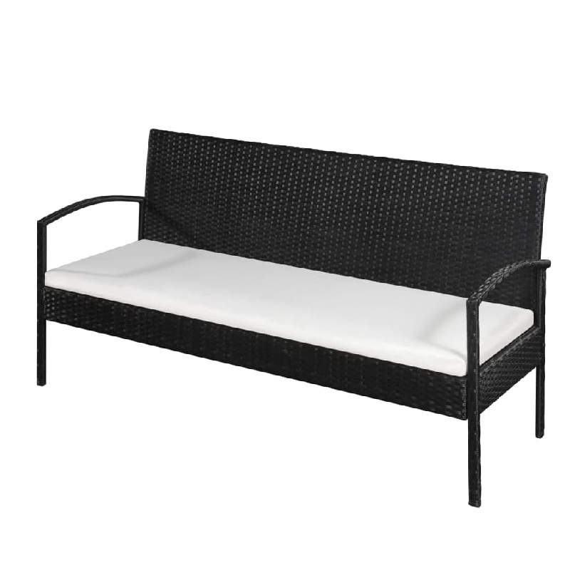 Vietnam high quality Comfy Patio Furniture - 3 Seater Patio Sofa with Cushions - Made in Alloy Steel Rattan and Polyethy