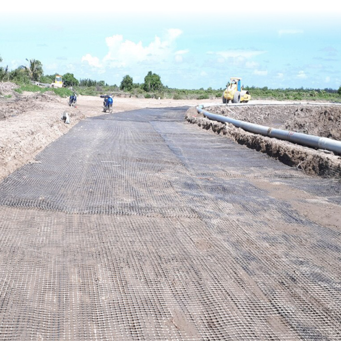 APT-GR-PP 50 PP Geogrid a polymer product made up of polymeric materials fast construction cost