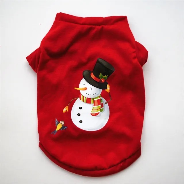 Luxury Christmas Dog Clothes Cotton Christmas Pet Clothes Warm Dog Cat Hoodie Costume For Small Medium