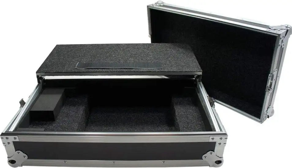 Hot Selling Customize Aluminum Rack Case Plywood Flight Glide Case with Laptop Stand Road DJ Case