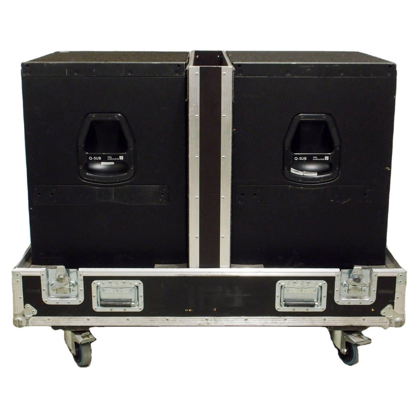 OEM ODM Mobility Storage for Array Speakers 12 inch and 15 inch Double Carrying Aluminum Custom Case Media Case