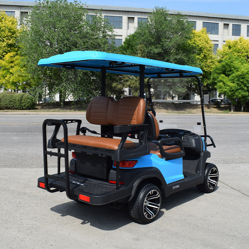 HOT Golf Carts 4 seater utility golf cart Z2C cerulean Hot color Blue with Luxurious seats made of  sponge & artificial Leather