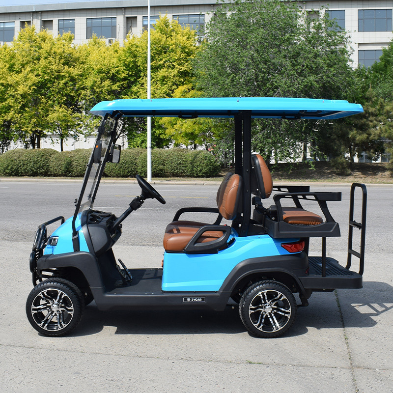 HOT Golf Carts 4 seater utility golf cart Z2C cerulean Hot color Blue with Luxurious seats made of  sponge & artificial Leather