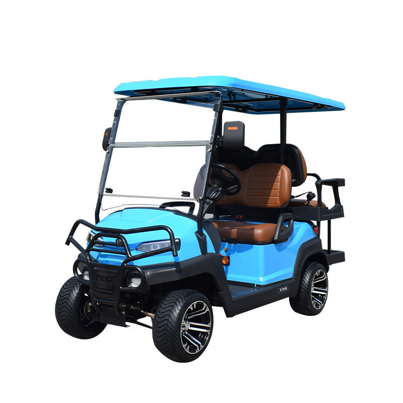 HOT Golf Carts 4 seater utility golf cart Z2C cerulean Hot color Blue with Luxurious seats made of  sponge & artificial Leather