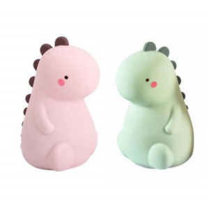 Super Cute Dinosaur Shaped Silicone LED Night Light , 6 Colors Touch  USB Charging Port Decorative Lights