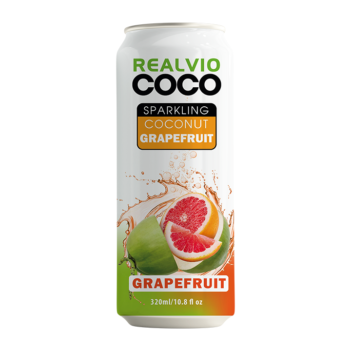 Cheap price 2024 Realvio Coco - Sparkling coconut strawberry 320 ml/can - Ready To Export from Vietnam