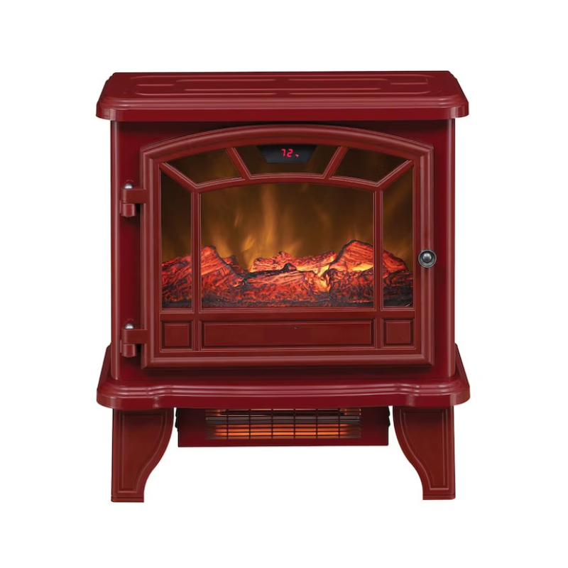 BEST SELLER 3D Infrared Quartz Electric Fireplace Stove Heater, 5200B, Black, Adjustable Thermostat