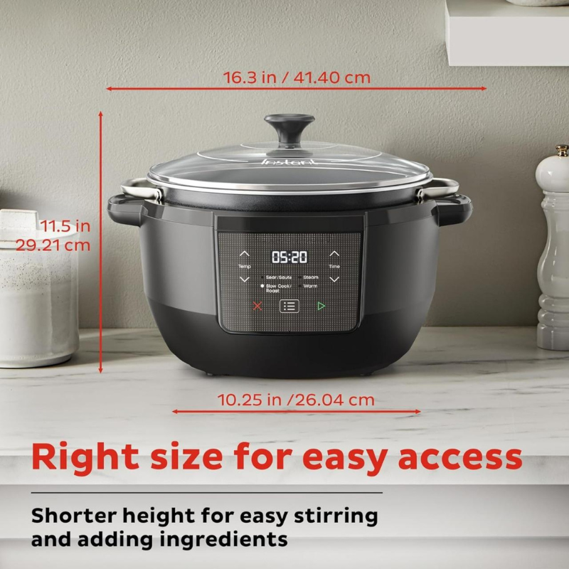 HOTDEAL 12-in-1 Pressure Cooker Technology , Extra-Large 8-Qt Pot , Deluxe Reversible Rack, 12 Programmable Functions