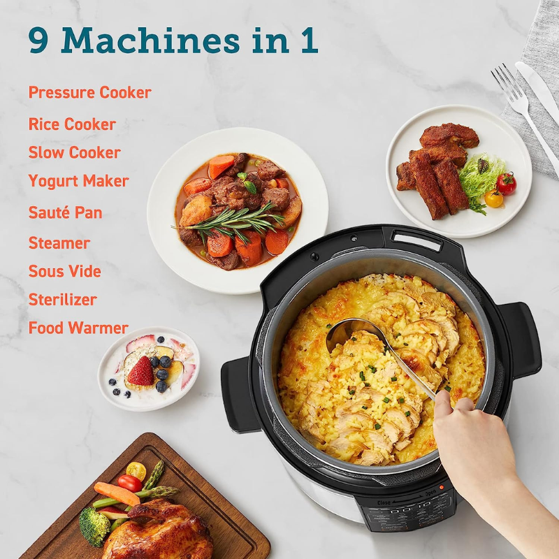 HOT PRODUCT 8-Quarts 12-in-1 Electric Pressure Cooker | Copper Finish |  Stainless Steel Rack | Keep Warm Setting