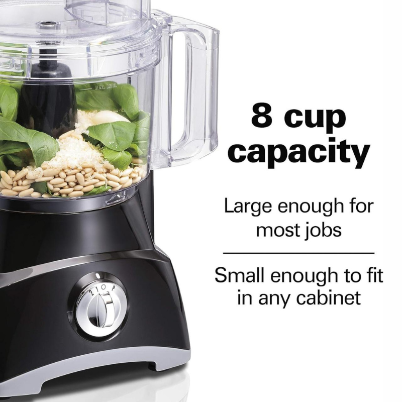 HOTDEAL 4-Cup Mini Food Processor & Vegetable Chopper, 250 Watts, for Slicing, Shredding, and Puree, Black (70510)