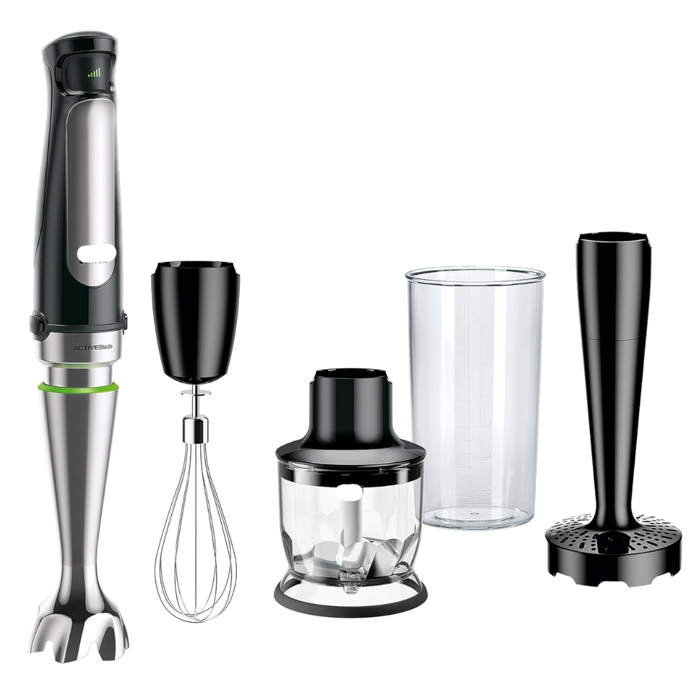 HOT PRODUCT Multi Quick Immersion Hand Blender +1.5-Cup Food Processor, Whisk, Beaker, Masher, MQ7027