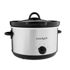 BIGSALE SCR503SP 5-Quart Smudgeproof Round Manual Slow Cooker with Dipper, Silver