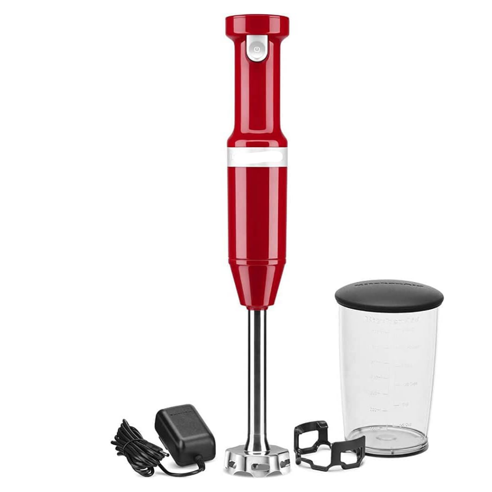 BEST SELLER Cordless Variable Speed Hand Blender (KHBBV53) and Cordless Hand Mixer (KHMB732) Bundle, Empire Red