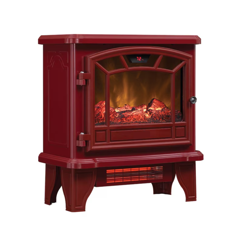 BEST SELLER 3D Infrared Quartz Electric Fireplace Stove Heater, 5200B, Black, Adjustable Thermostat