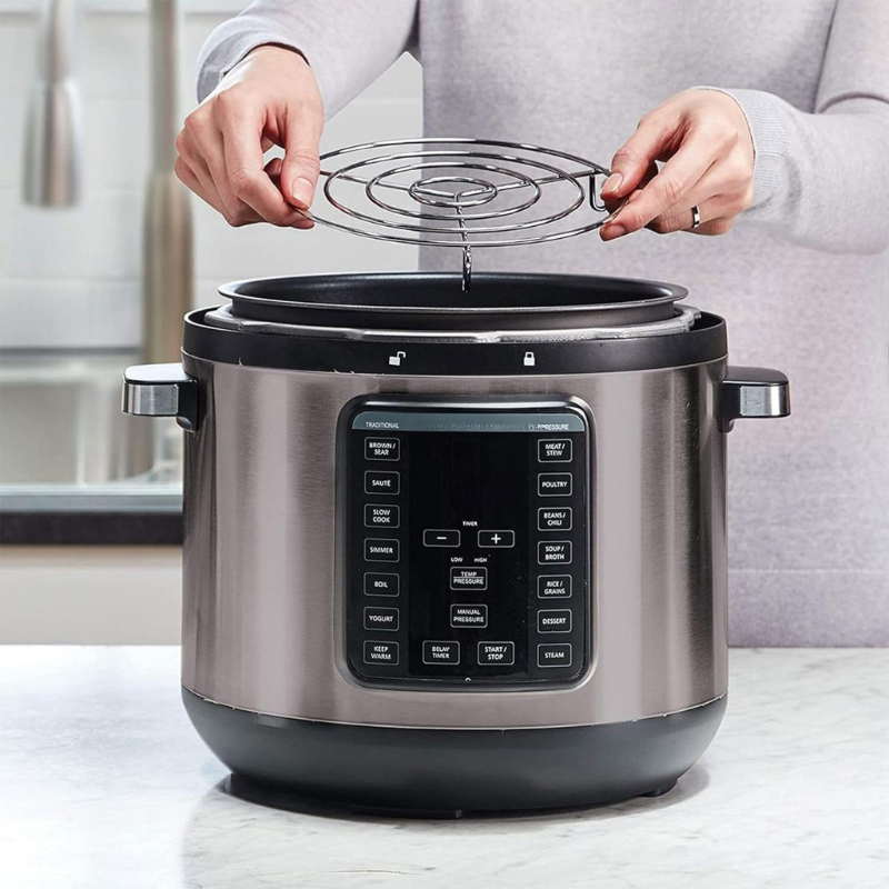 HOTDEAL Geek Chef 6 Qt 17-in-1 Multi-Use Electric Pressure Cooker Stainless Steel Inner Pot Programmable LCD Display Digital