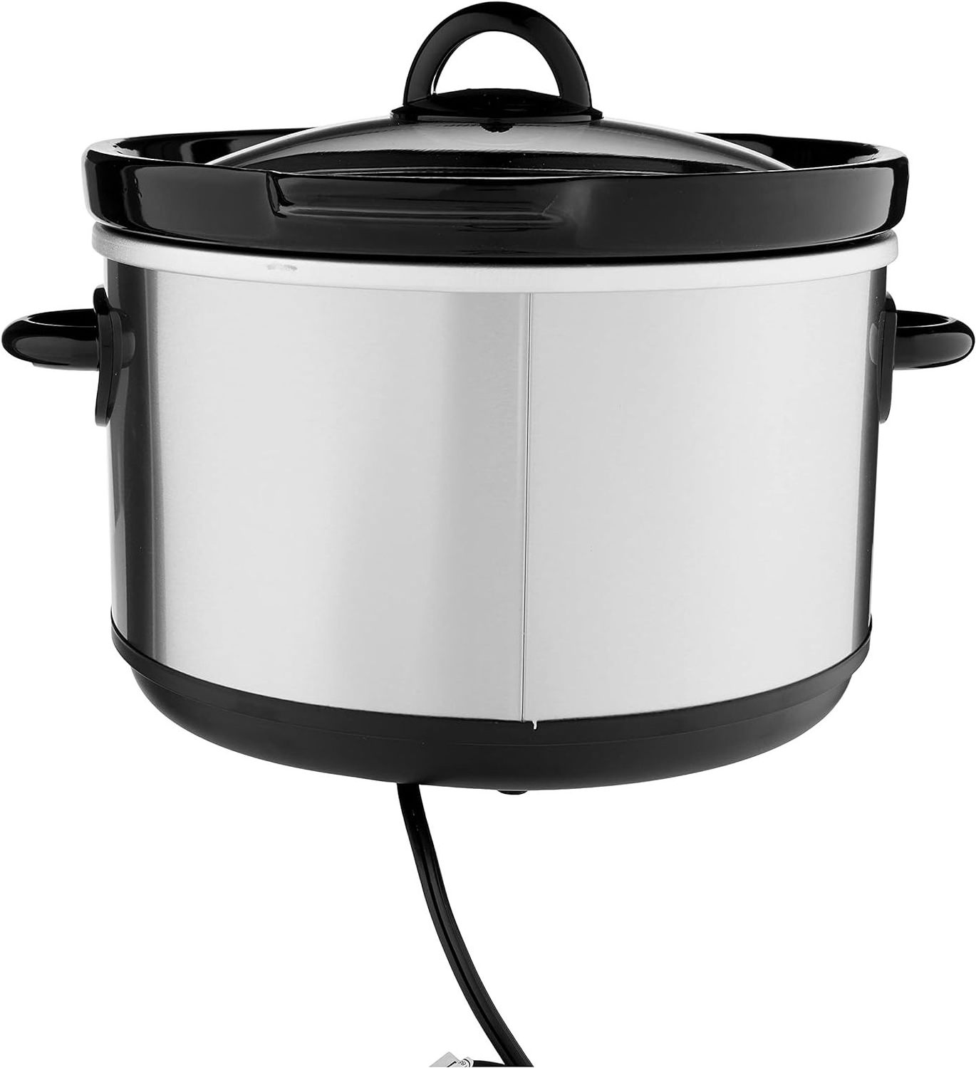 BIGSALE SCR503SP 5-Quart Smudgeproof Round Manual Slow Cooker with Dipper, Silver