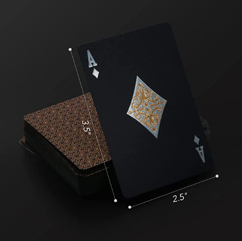 Custom Black Playing Cards Gold Foil Waterproof Deck Cards Magic Poker Cards with Gift Box