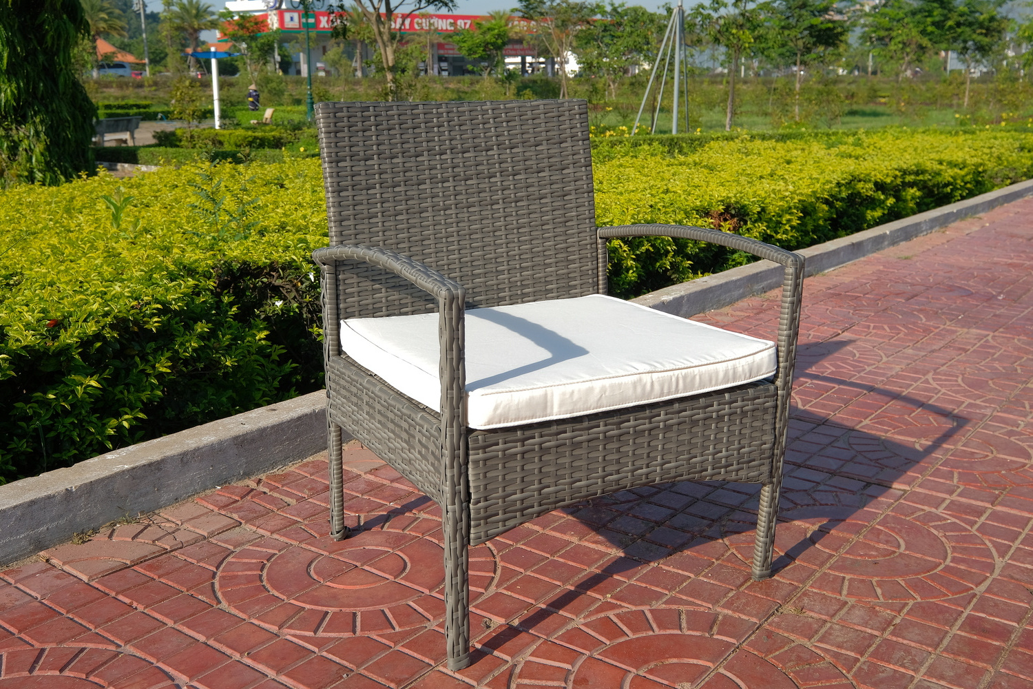 3 Pieces Rattan Wicker Outdoor Furniture Sale Set Rattan Chair Balcony Outdoor Rattan Furniture