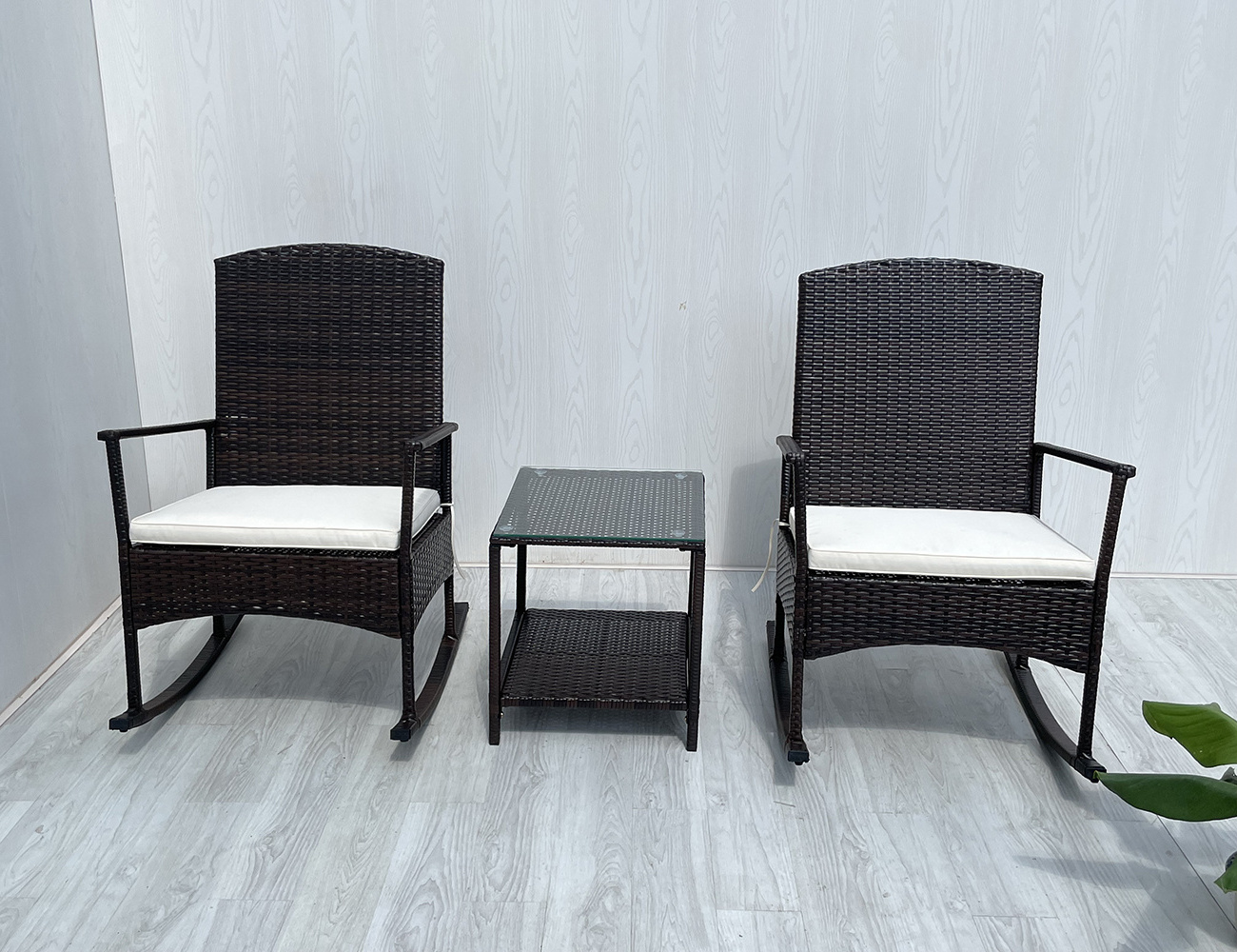 The best sale 2022 high rocking set  Furniture Chair Rocker Set 2 Desk, 1 Table made in Viet Nam