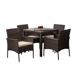 Best Choice 5-Piece Wicker Patio Dining Table Furniture Set for Backyard, Porch, Garden, Poolside, Modern Design made in VIETNAM