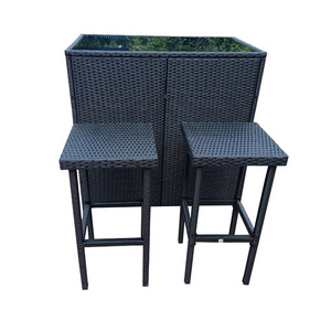 Best Sale 2022 Wicker Outdoor Table and 2 Stools,3 Piece Patio Furniture for Poolside, Backyard, Garden, Porches