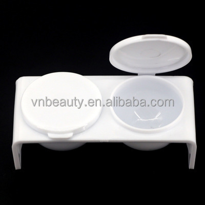 Double Lips Plastic Nail Dappen Dish for Mixing Acrylic Liquid and Acrylic Powder Nail Art Tools