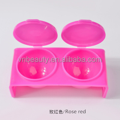 Double Lips Plastic Nail Dappen Dish for Mixing Acrylic Liquid and Acrylic Powder Nail Art Tools