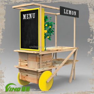 Wood Food Cart,outdoor food cart,rolling food cart